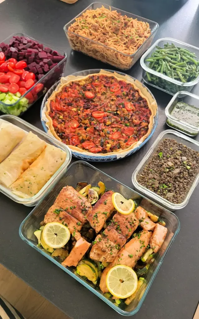 Semaine de batch cooking pour une famille de 4 personnes